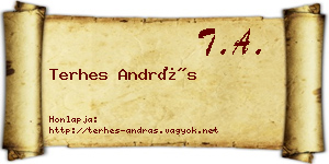Terhes András névjegykártya